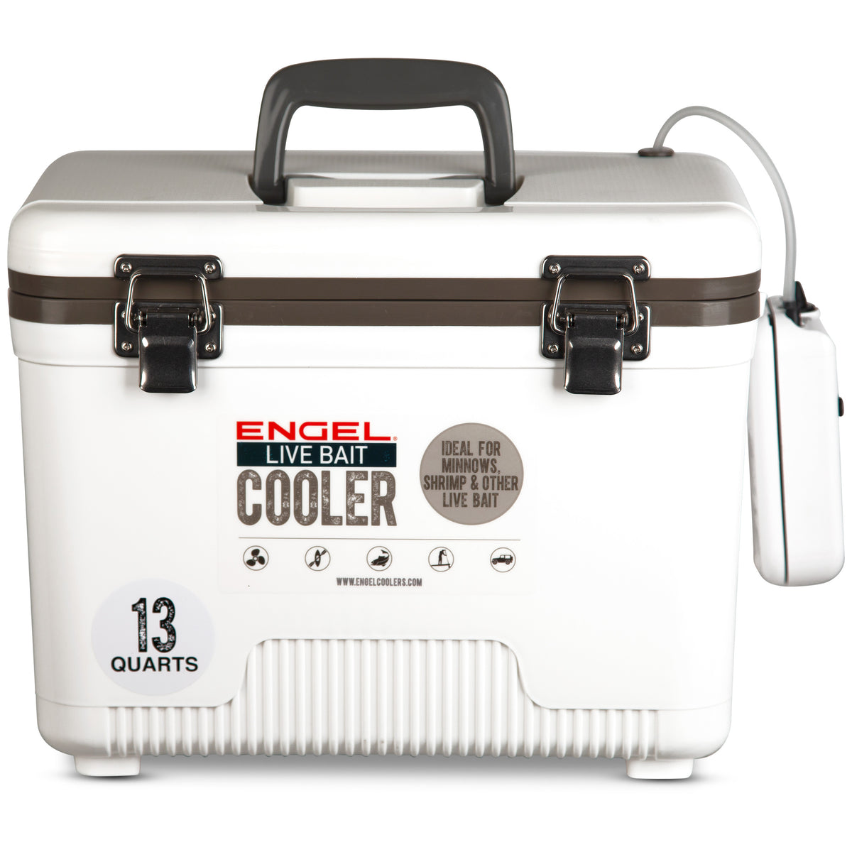 Engel 13 Quart Live Bait Drybox/Cooler - White