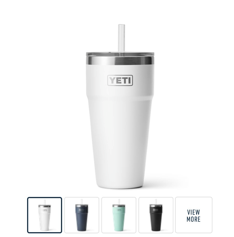 Yeti Rambler 26 oz Stackable Cup with Straw Lid