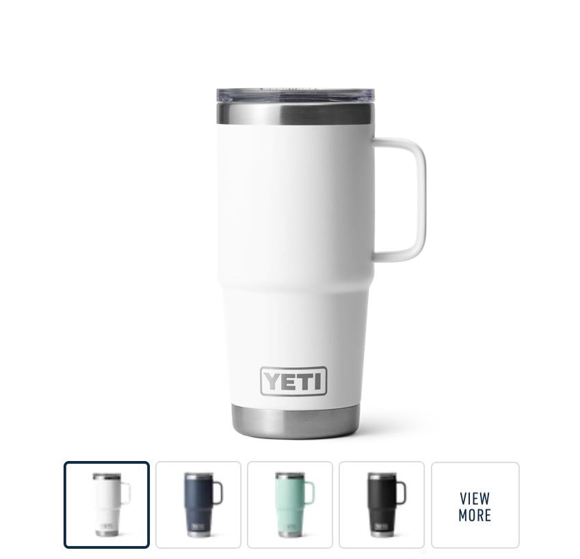 Yeti Rambler 20 oz Travel Mug with Stronghold Lid