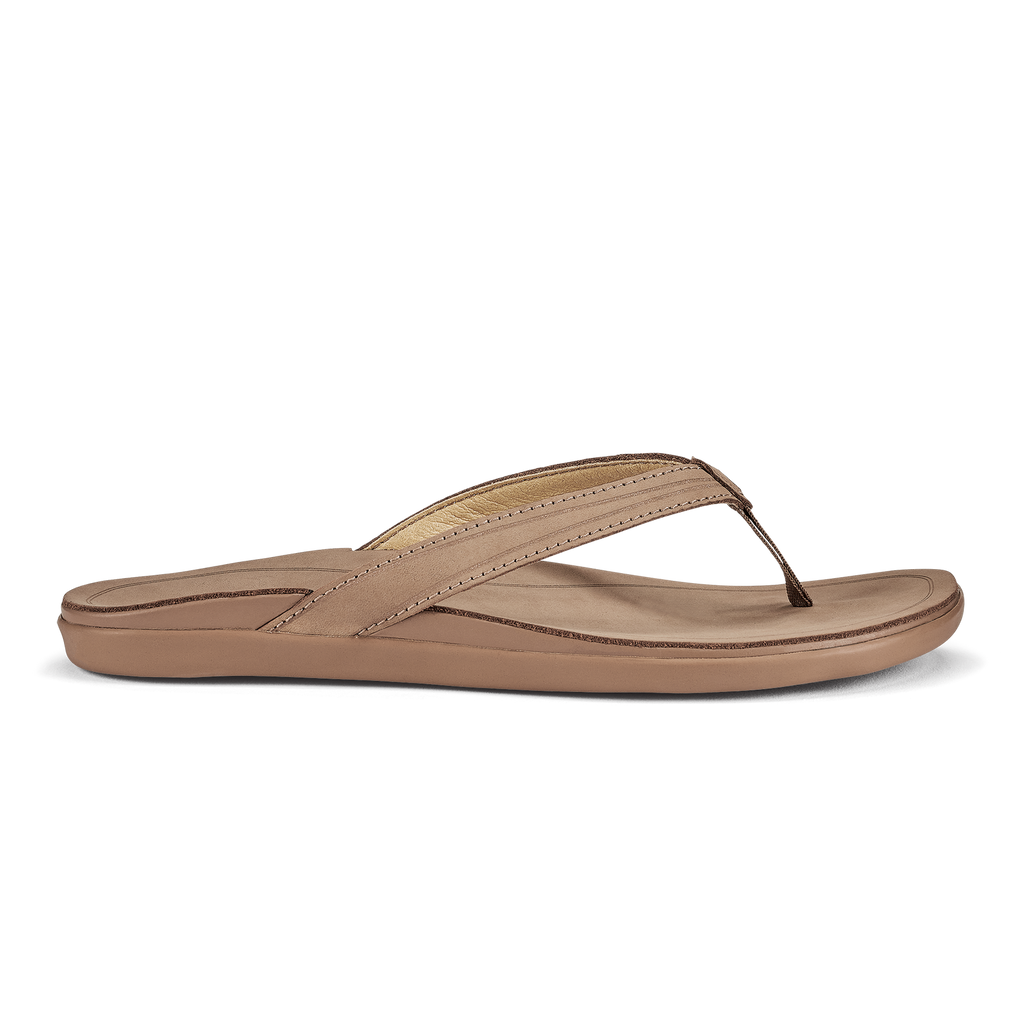 OluKai 20442 'Aukai Sandals for Women - Tan/Tan