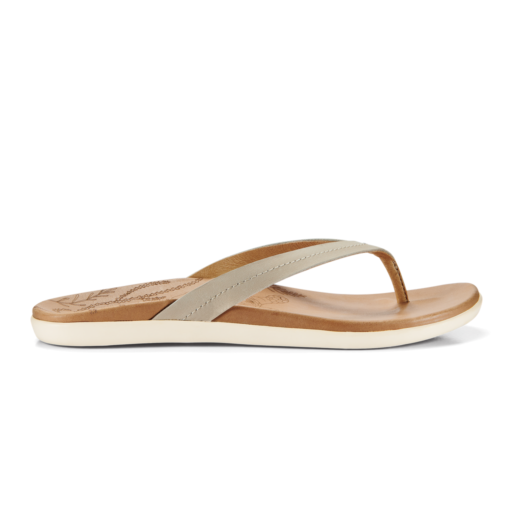 OluKai 20436 Honu Sandals for Women - Tapa/Golden Sand