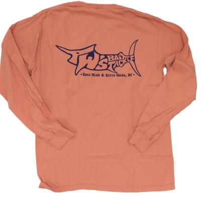 TW's Marlin Outline for Men - Long Sleeve T-Shirt - Terracotta