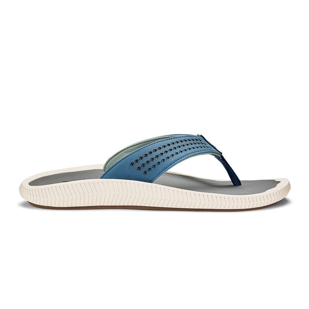OluKai 10435 Ulele Sandals for Men - Slate Blue/Charcoal