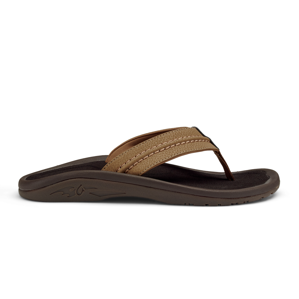 OluKai 10161 Hokua Sandals for Men - Tan/Tan