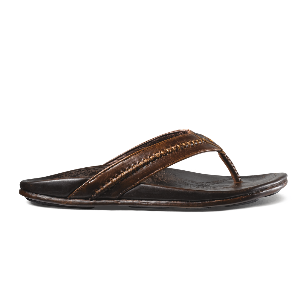 OluKai 10138 Meo Ola Sandals for Men - Dark Java/Dark Java