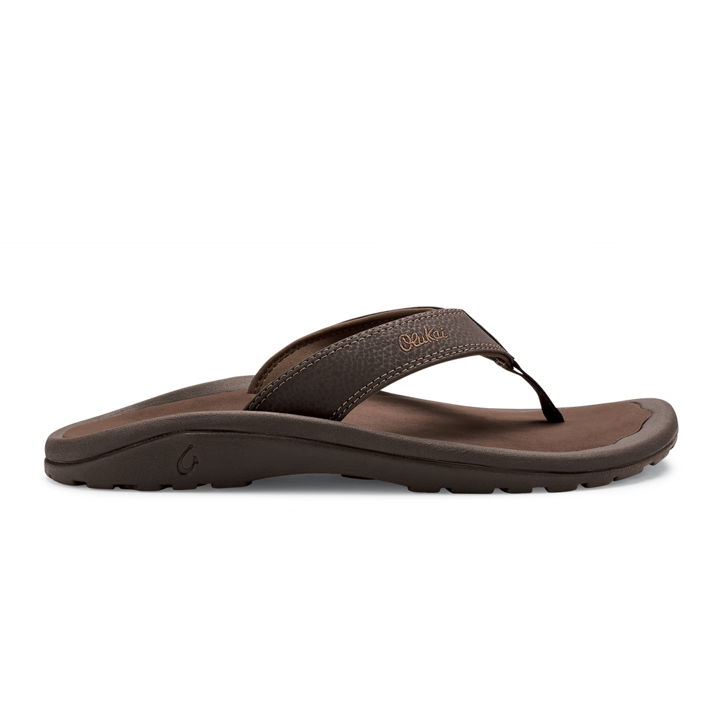 Olukai 10110 'Ohana Sandals for Men - Dark Java/Ray