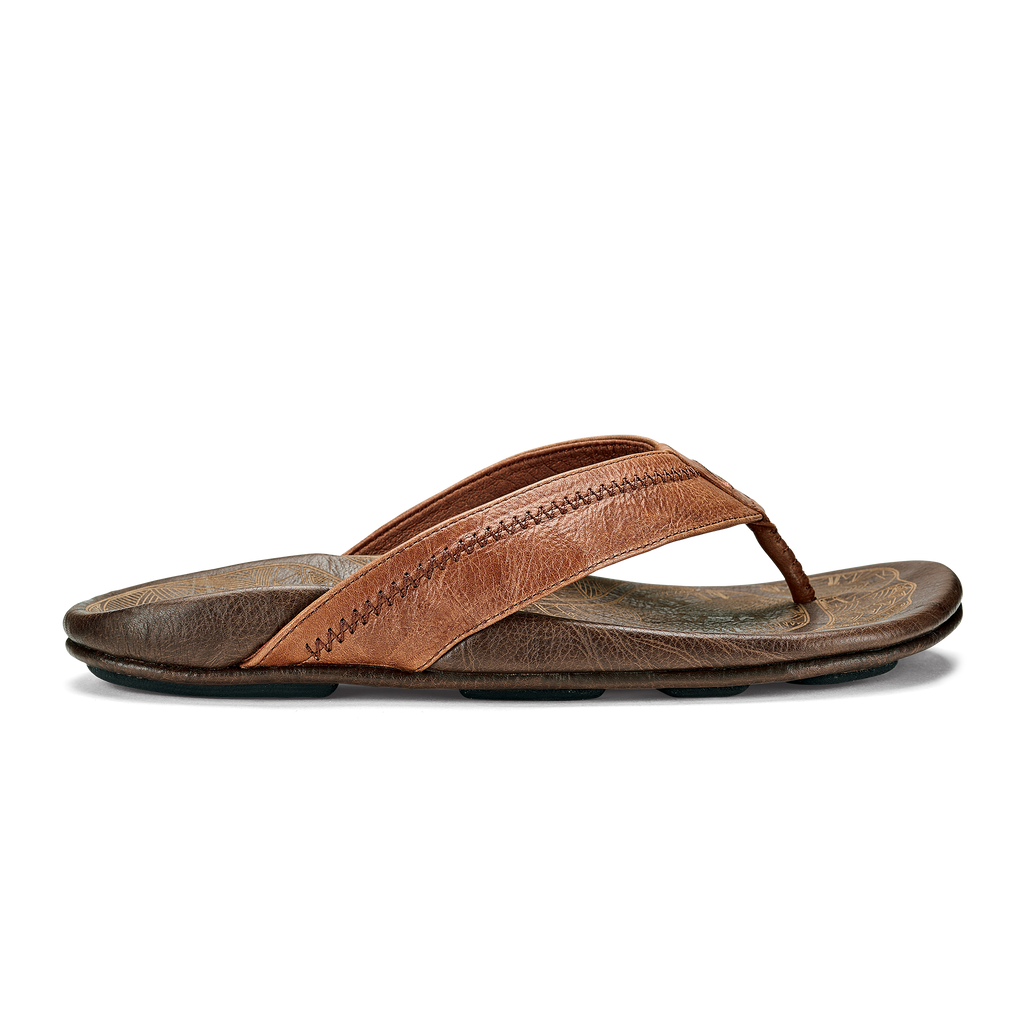OluKai 10101 Haipo Sandals for Men - Rum/Dark Wood