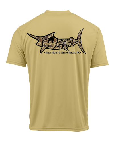 TW's Old School Camo Marlin for Youth - Short Sleeve Performance Shirt