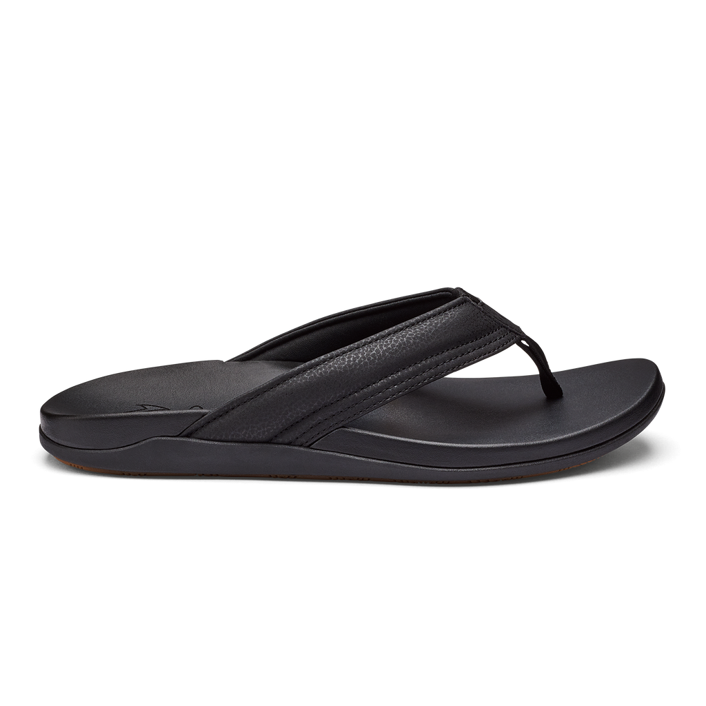 OluKai 10518 Maha Sandals for Men - Black/Black