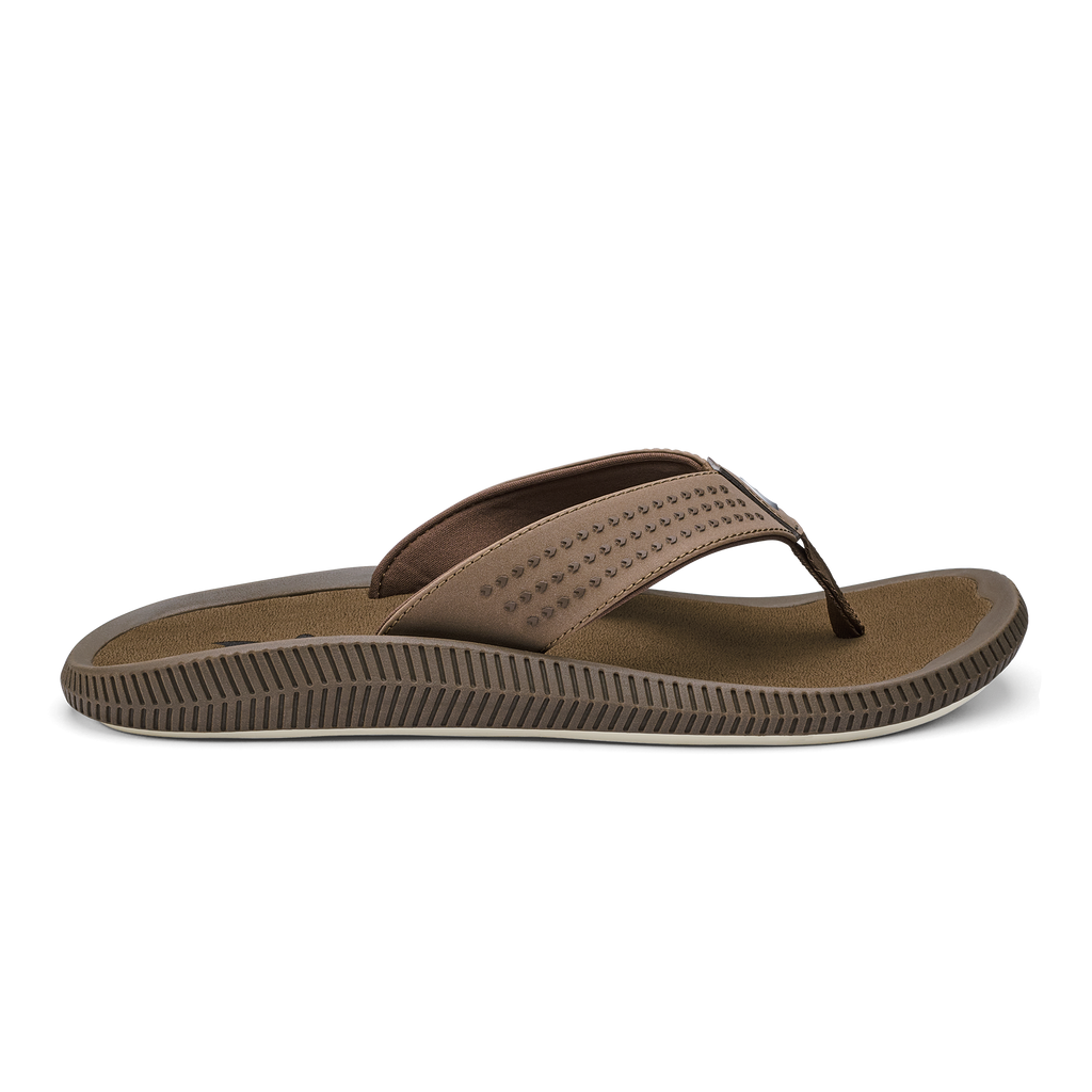 OluKai 10435 Ulele Sandals for Men - Mustang/Mustang