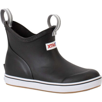 XTRATUF XKAB-000 Kids Ankle Deck Rubber Boot-Black