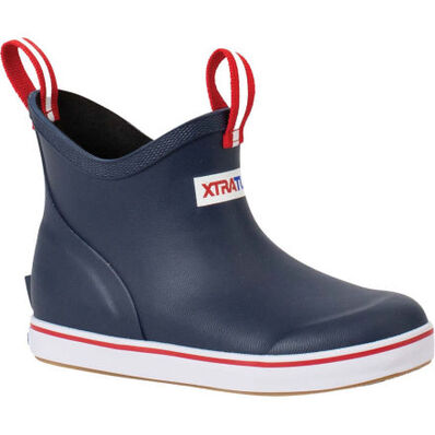 XTRATUF XKAB-200 Kids Ankle Deck Rubber Boot-Navy