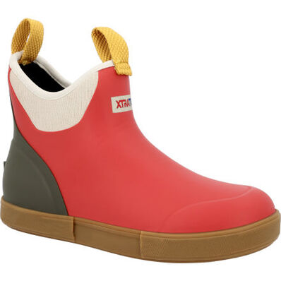 XTRATUF XWABV401 Womens 6" Ankle Deck Rubber Boot-Vintage Coral