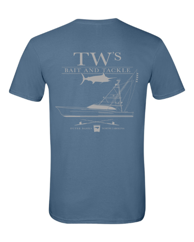 TW's Great Marlin Pursuit for Men - Cotton Blend Short Sleeve T-Shirt