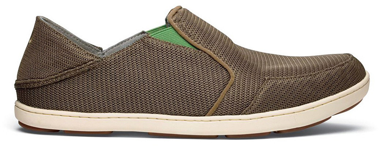 OluKai 10188 Nohea Mesh Shoes for Men - Mustang/Lime Peel