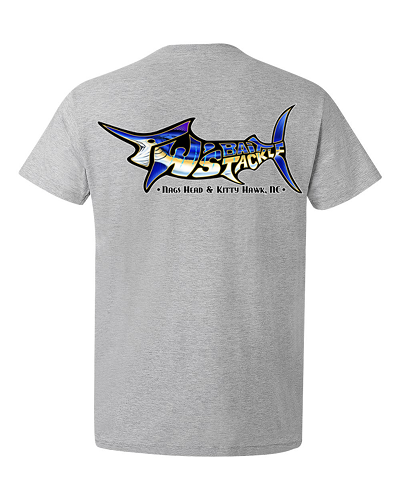 TW's Marlin Marlin Outline for Men - Cotton Blend Short Sleeve T-Shirt