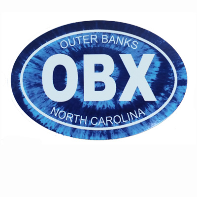 CSS OBX Blue Tie Dye Large Decal