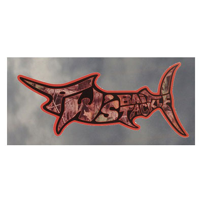 Marlin Camo Decal with Orange Outline