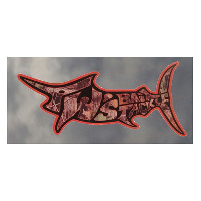 Marlin Camo Decal with Orange Outline