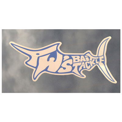 Marlin Outline Blue with White Background Decal