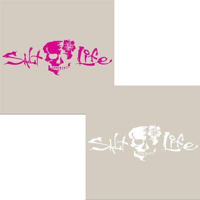 Salt Life - Hibiscus Skull Decal