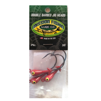 Double Barbed Jig Heads 1/4 oz