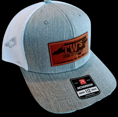 TW's Leather Patch Cap - Heather Grey/White