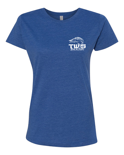 TW's 3 Fish Bait Ball for Women - Short Sleeve T-Shirt - Vintage Royal