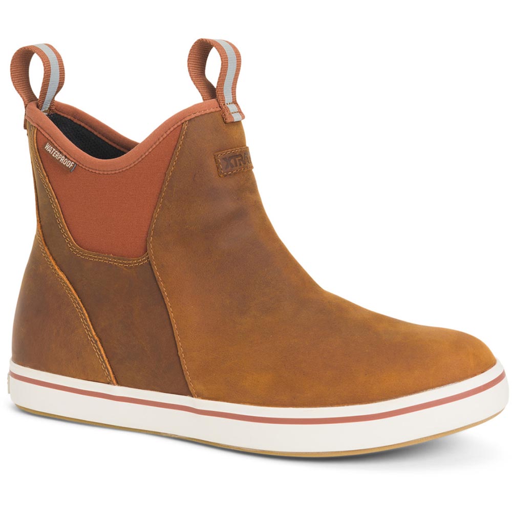 XTRATUF XAL-700 Mens 6" Ankle Deck Leather Boot-Burnt Orange