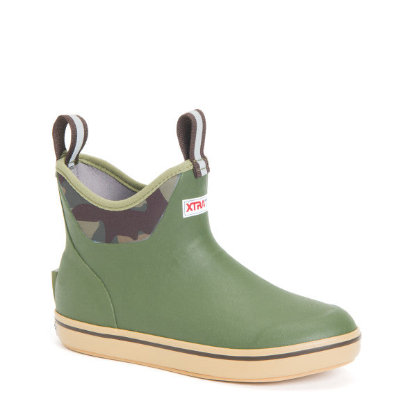 XTRATUF XWAB-CAM Womens 6" Ankle Deck Rubber Boot-Olive/Camo