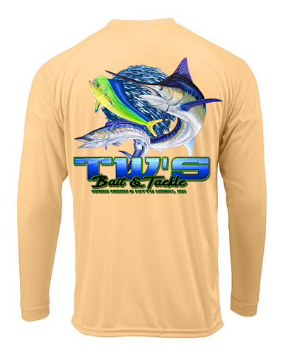 TW's 3 Fish Bait Ball for Men - Long Sleeve Performance Shirt