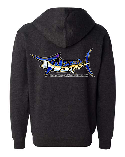 TW's Marlin Marlin Outline for Men - Hooded Zip Sweatshirt