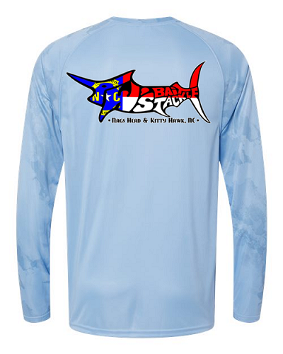 TW's NC Flag Marlin for Men - Long Sleeve Performance Shirt