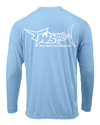 TW's Marlin Outline for Men - Long Sleeve Performance Shirt