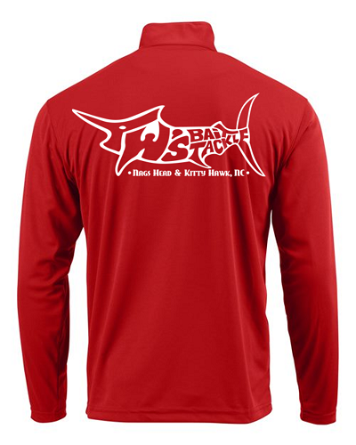 TW's Marlin Outline for Men - 1/4 Zip Long Sleeve Performance Shirt